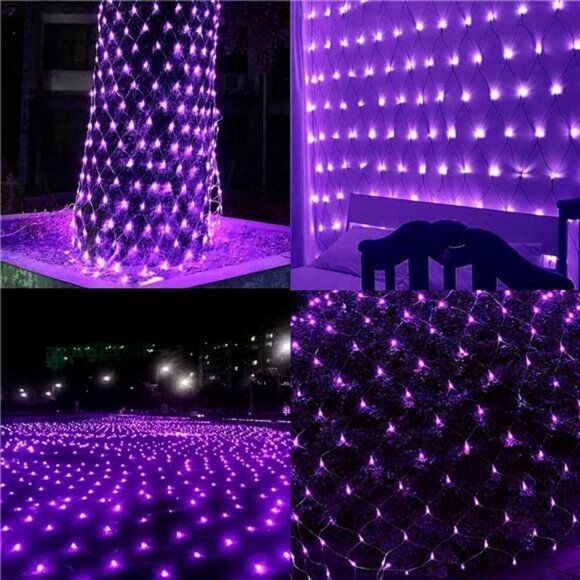 Outdoor Halloween Net Lights, 12FT x 5FT 360 LED Christmas Fairy Mesh Lights - Picture 3 of 8